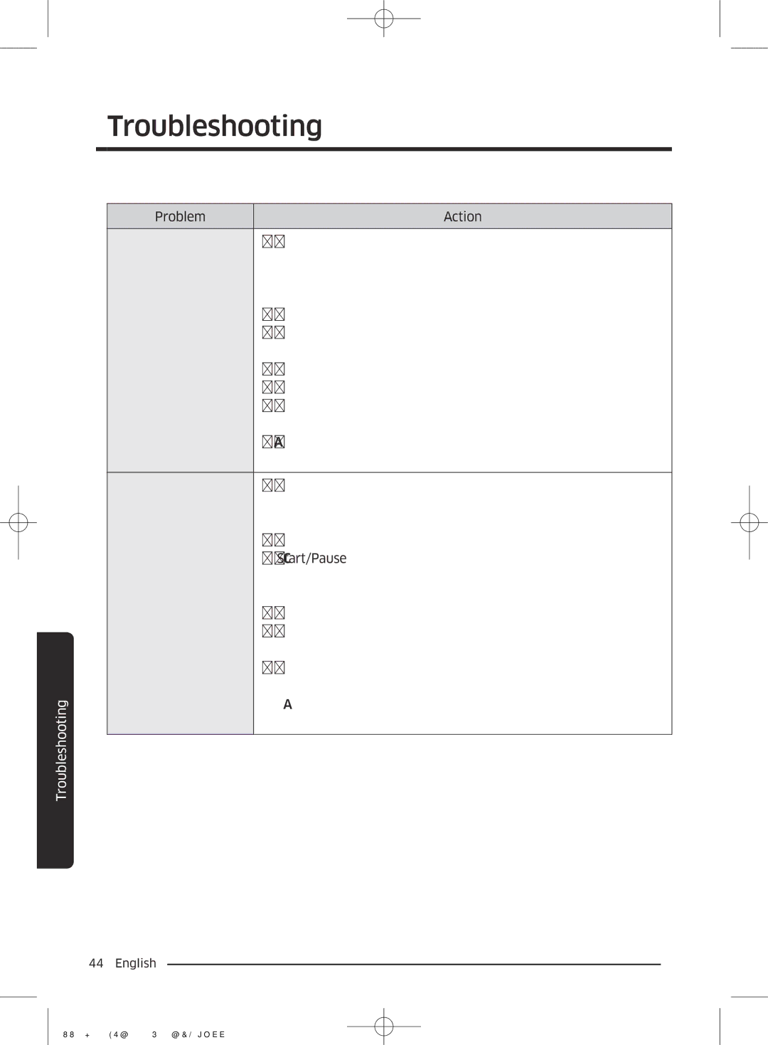 Samsung WW85J5260GS/YL manual Troubleshooting 