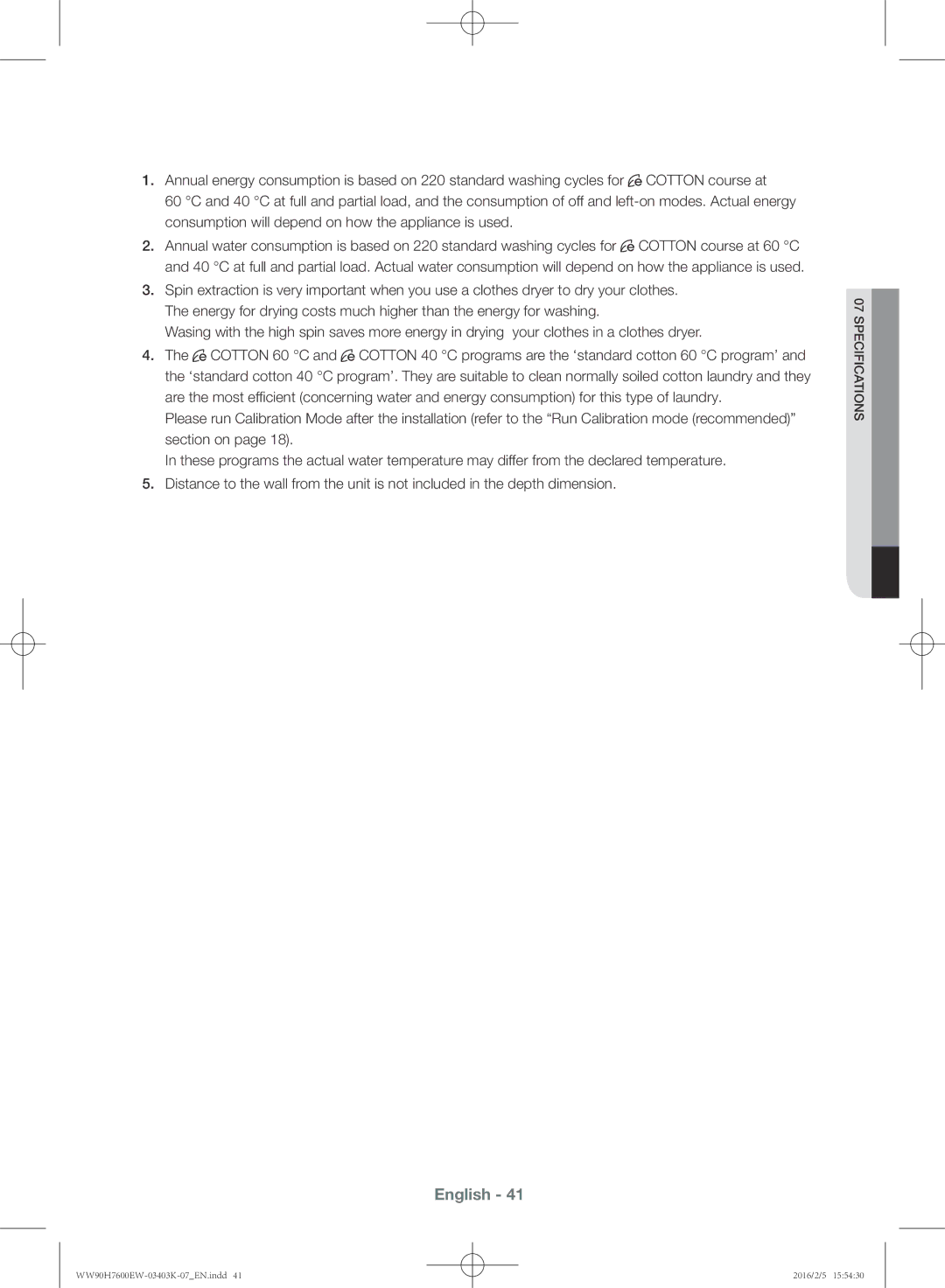 Samsung WW80H7400EW/EE, WW90H7400EW/EE, WW90H7600EW/EE, WW80H7600EW/EE manual English 