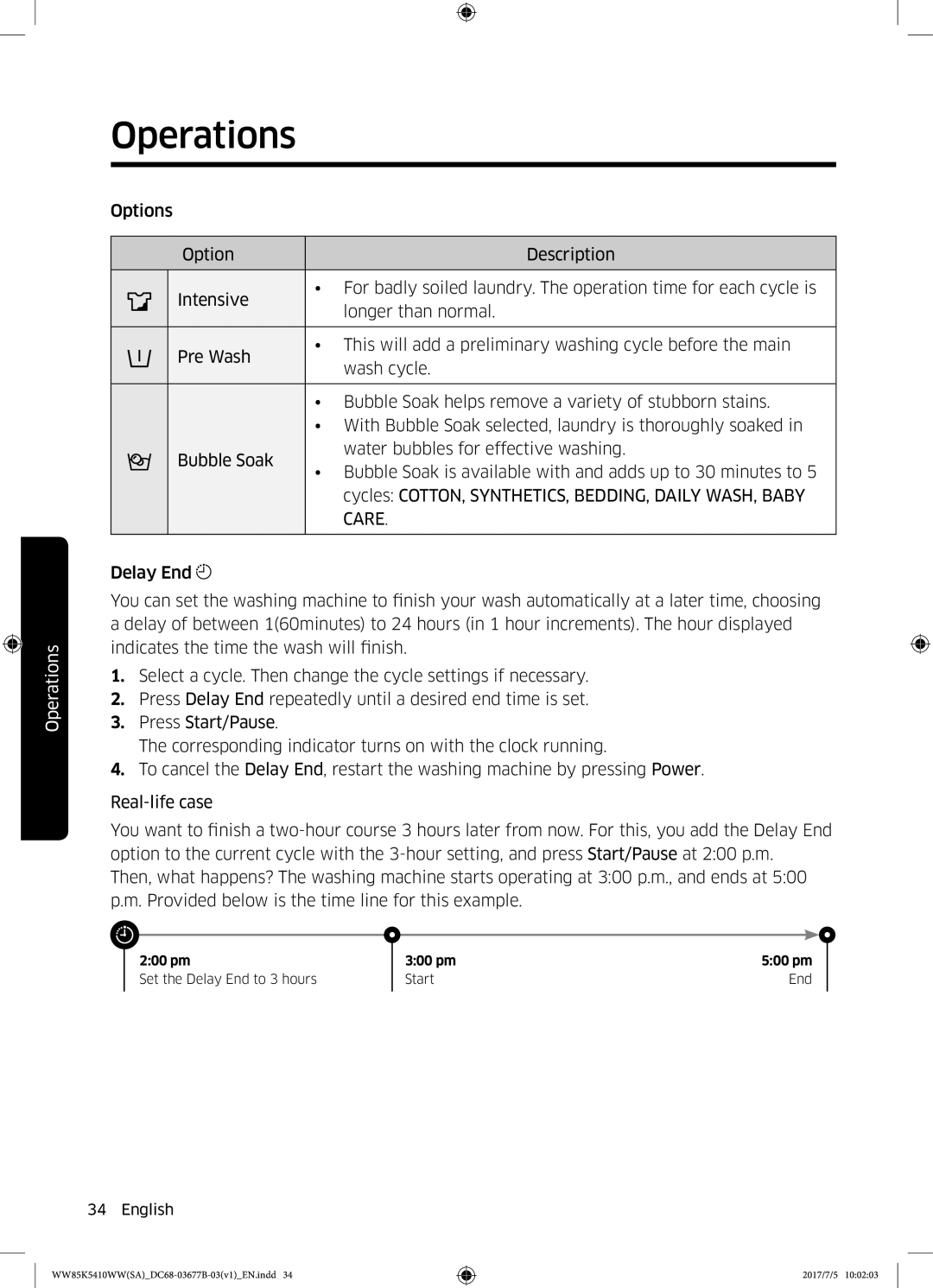 Samsung WW90K5233WW/SV manual Care 