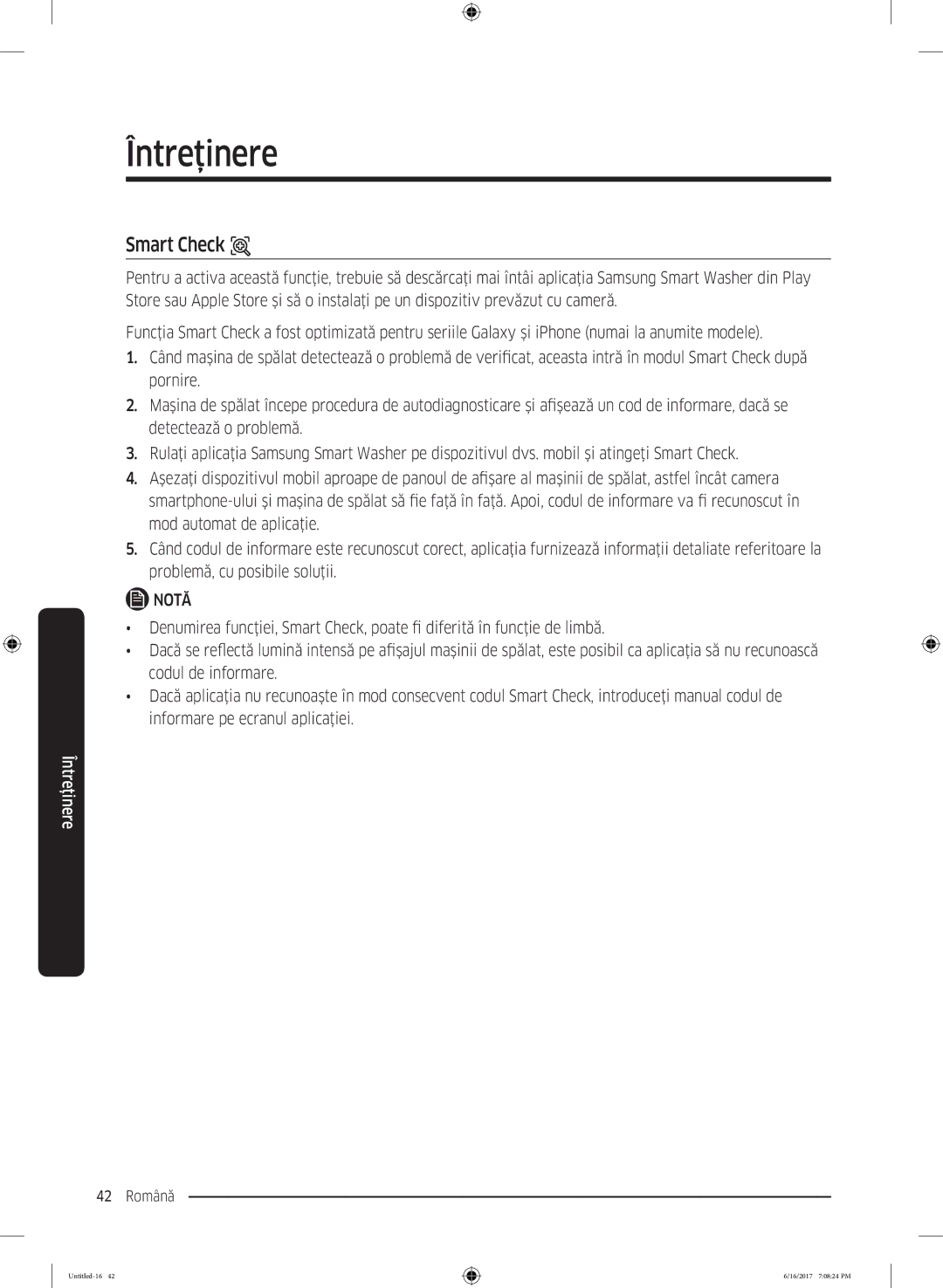 Samsung WW90K5410UX/LE manual Smart Check 