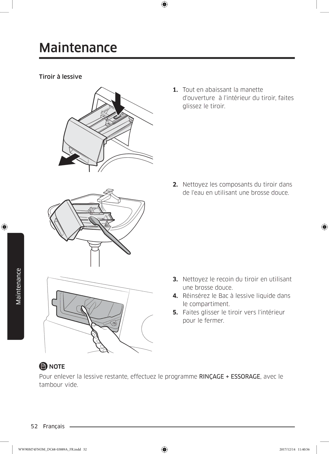 Samsung WW90M74FNOA/EF manual Maintenance 