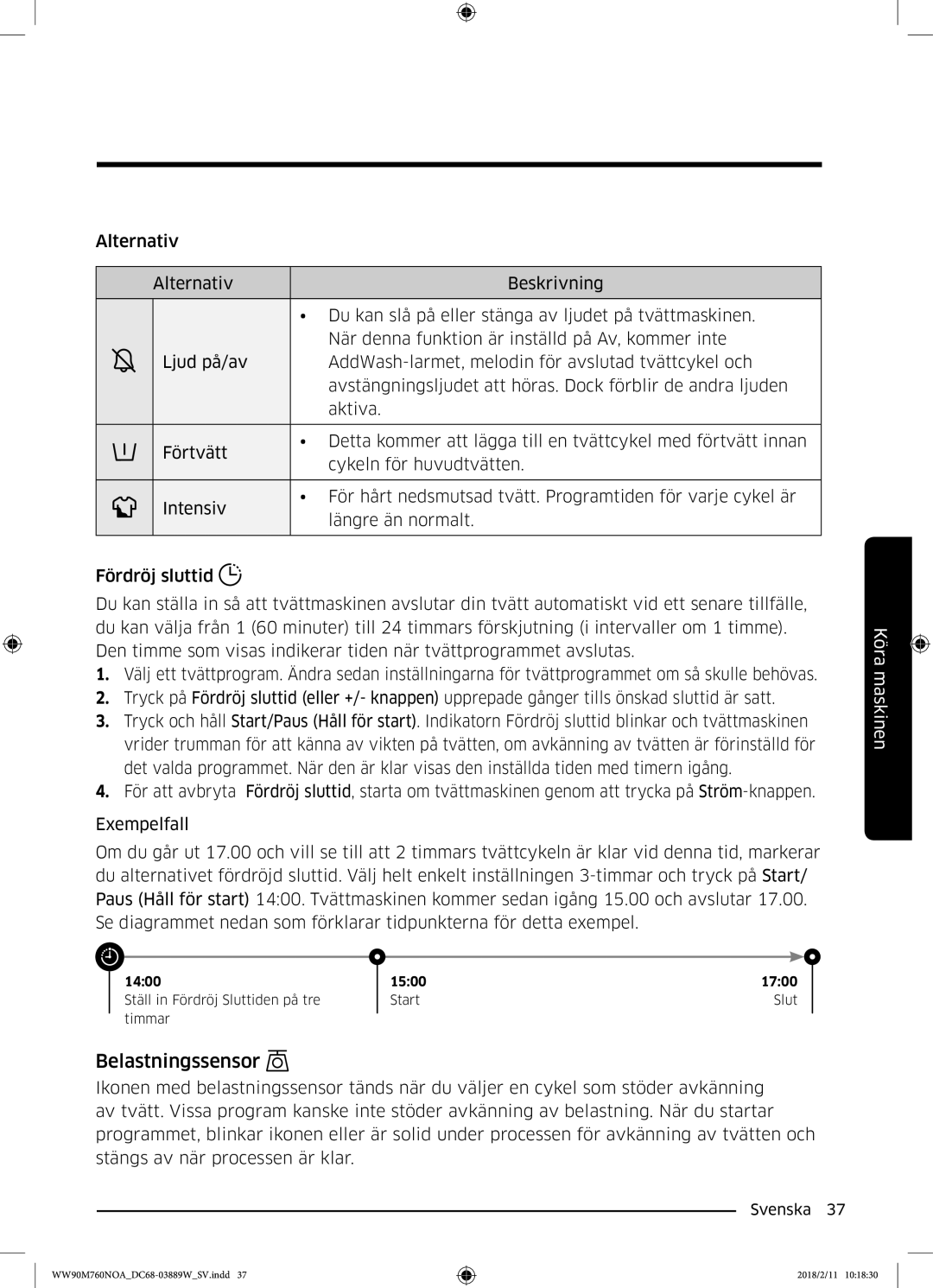 Samsung WW90M760NOA/EE manual Belastningssensor 