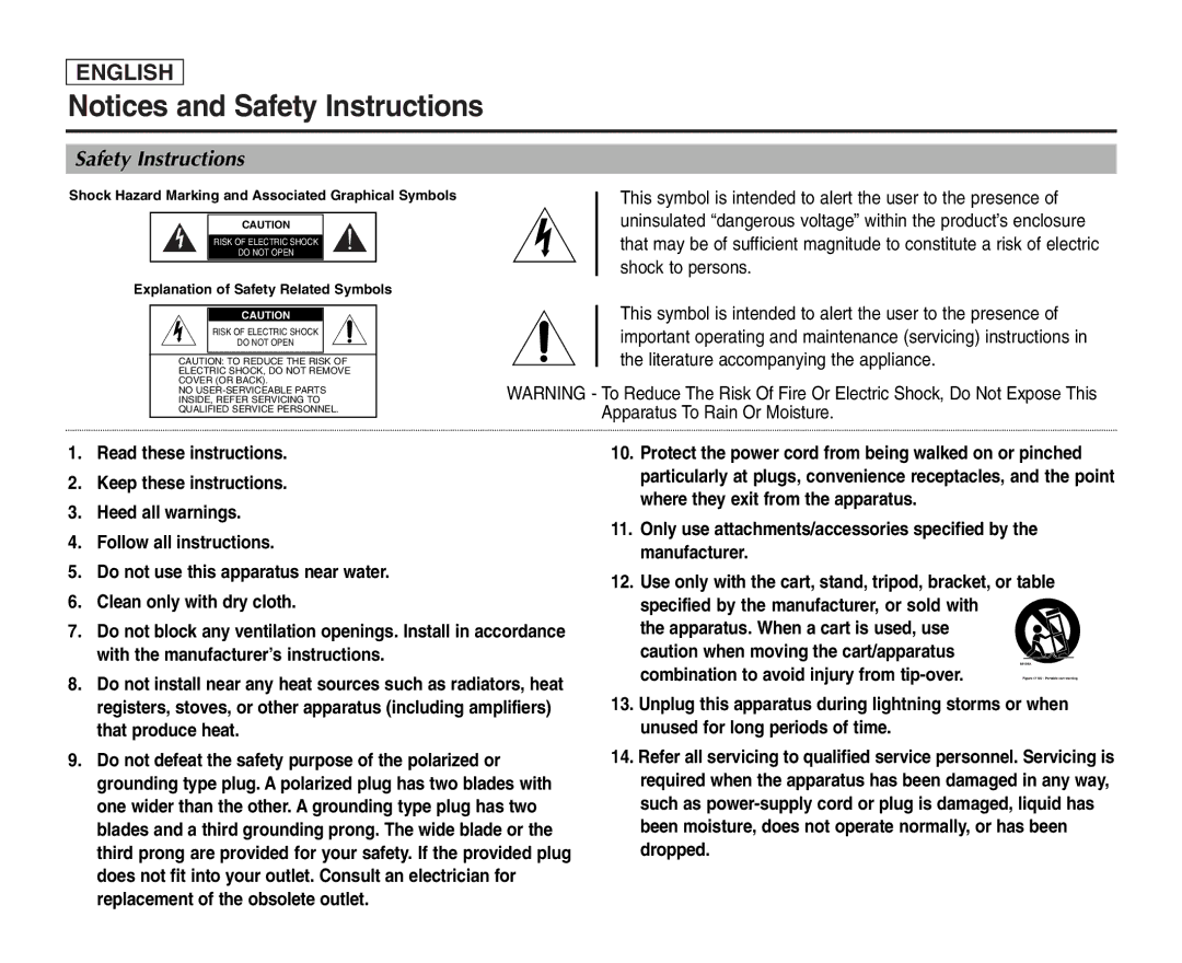 Samsung X110(L), SC-X105(L) manual Safety Instructions 