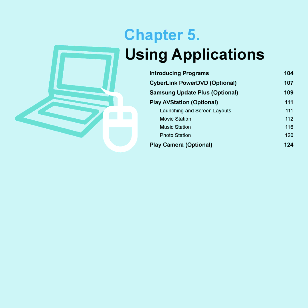 Samsung X22 manual Using Applications 