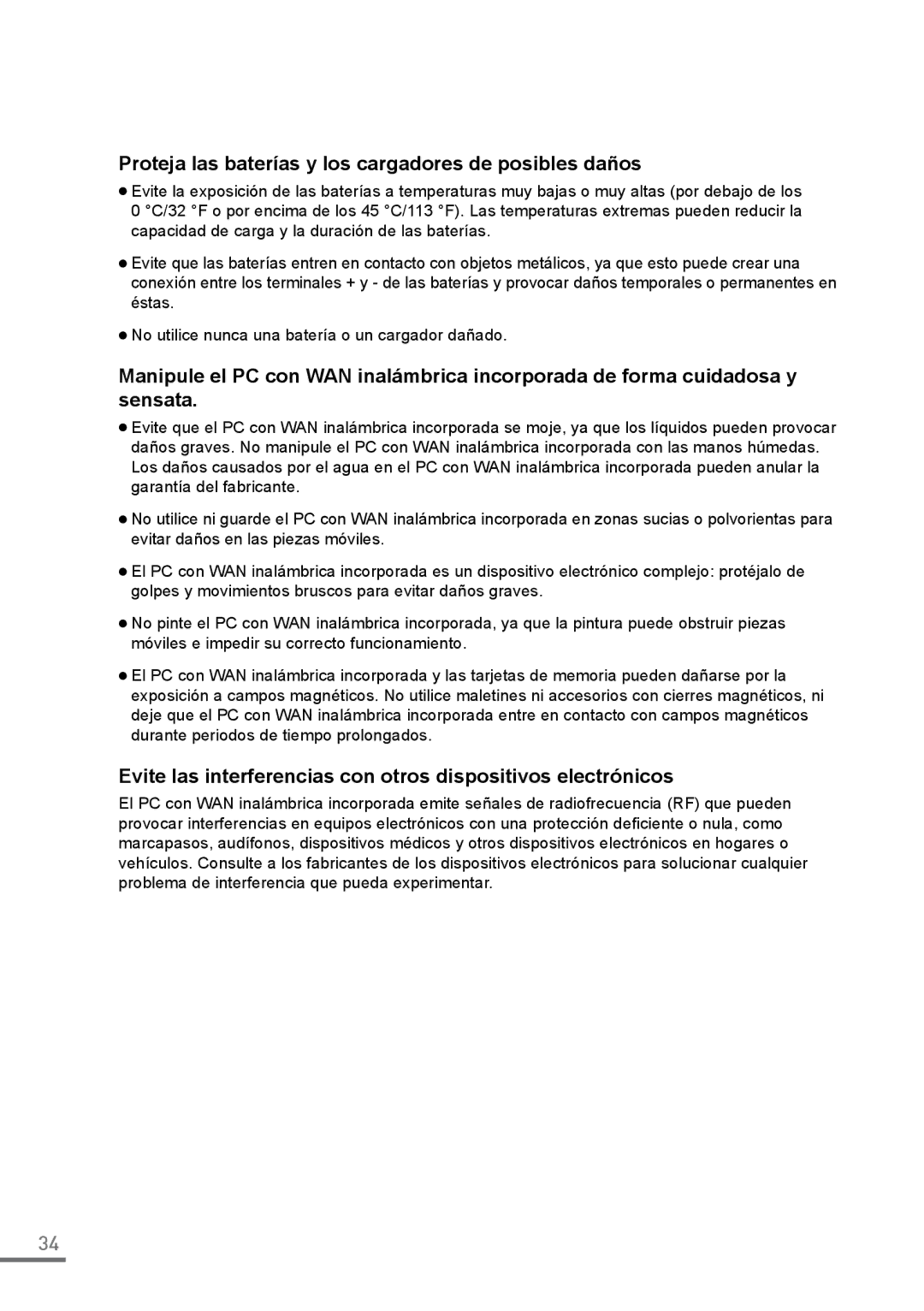 Samsung XE500C21-AZ2ES, XE500C21-H01DE, XE500C21-A03DE manual Proteja las baterías y los cargadores de posibles daños 