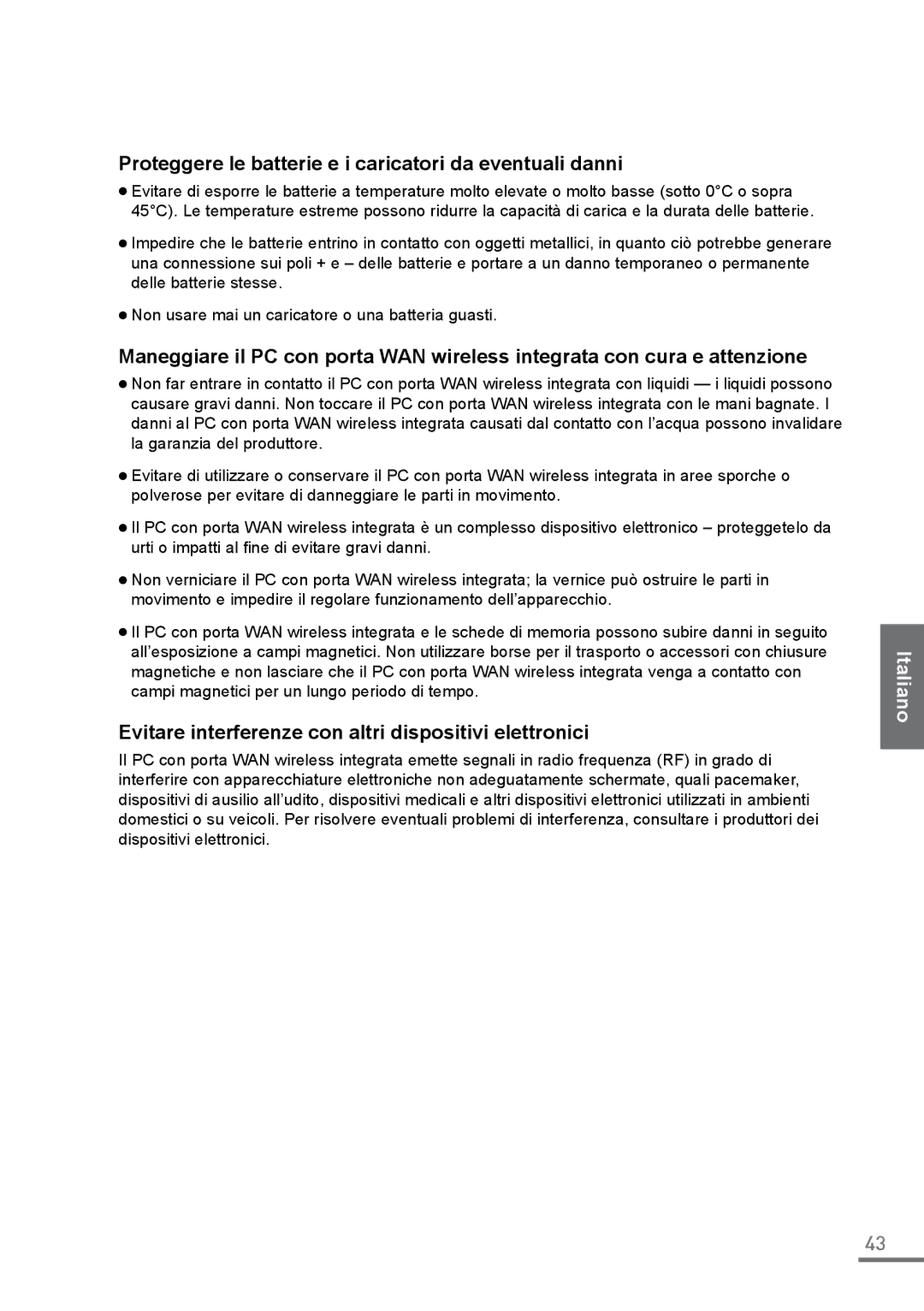 Samsung XE500C21-H02DE, XE500C21-H01DE, XE500C21-A03DE manual Proteggere le batterie e i caricatori da eventuali danni 