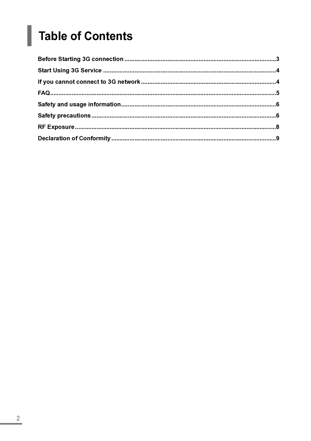 Samsung XE550C22-H01UK manual Table of Contents 