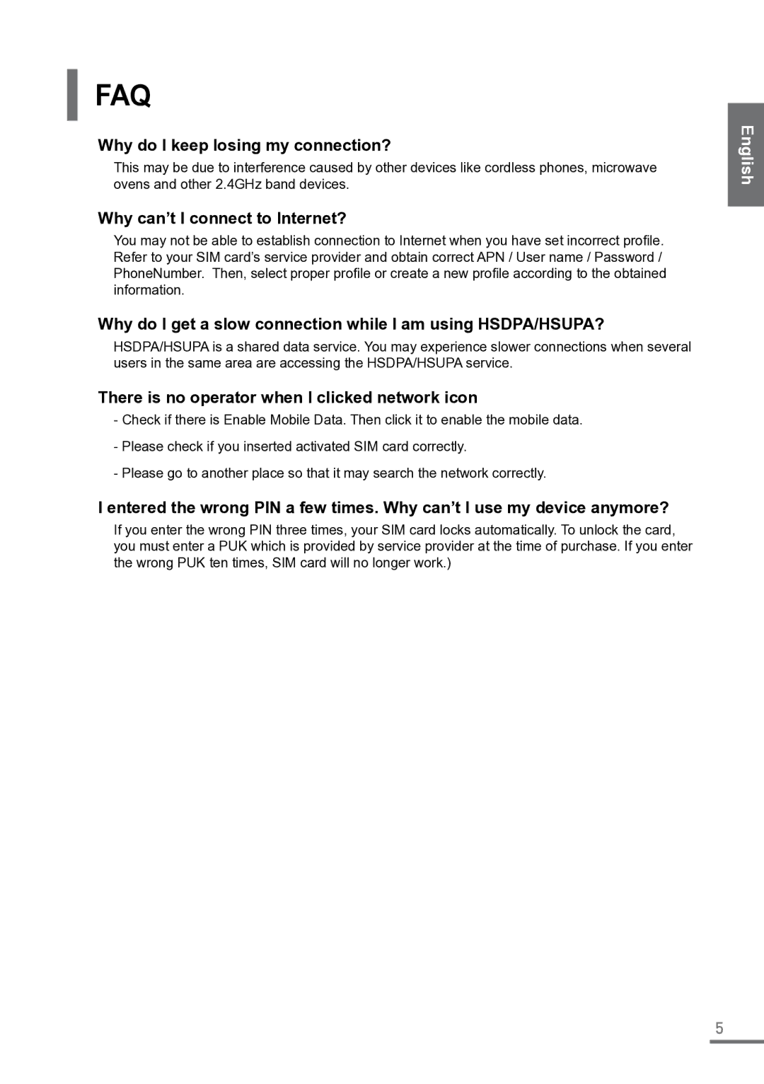 Samsung XE550C22-H01UK manual Why do I keep losing my connection?, Why can’t I connect to Internet? 