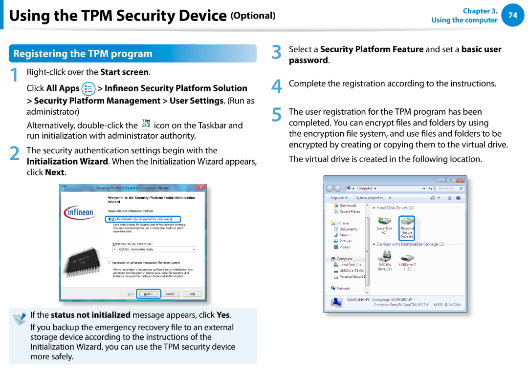 Samsung XE700T1C-A01US manual Password, Complete the registration according to the instructions 