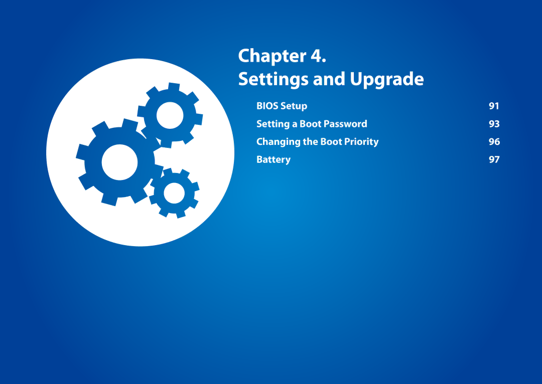 Samsung XE700T1C-A01US manual Chapter Settings and Upgrade 