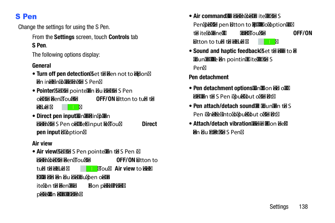 Samsung SM-P9000ZWFXAR, XE700T1C-K01US, SM-P9000ZKVXAR, SM-P9000ZKFXAR, SM-P9000ZWVXAR, SM-P900A user manual General, Air view 