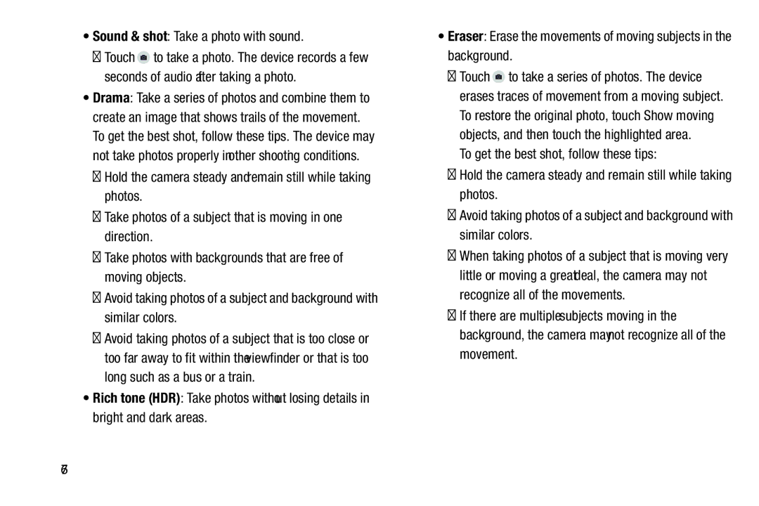 Samsung XE700T1C-K01US, SM-P9000ZKVXAR, SM-P9000ZKFXAR, SM-P9000ZWVXAR, SM-P900A Sound & shot Take a photo with sound 