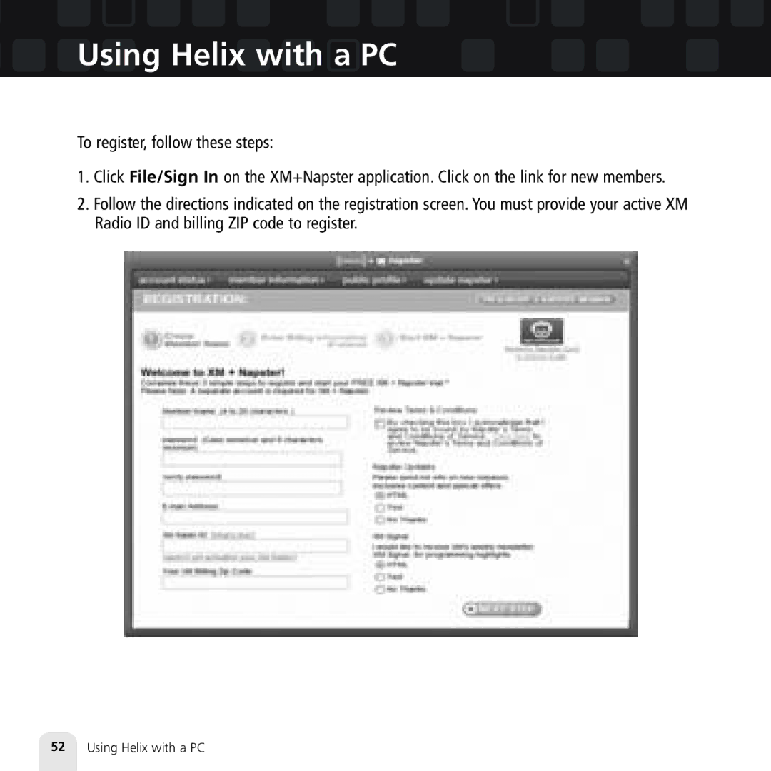 Samsung XM2go manual Using Helix with a PC 