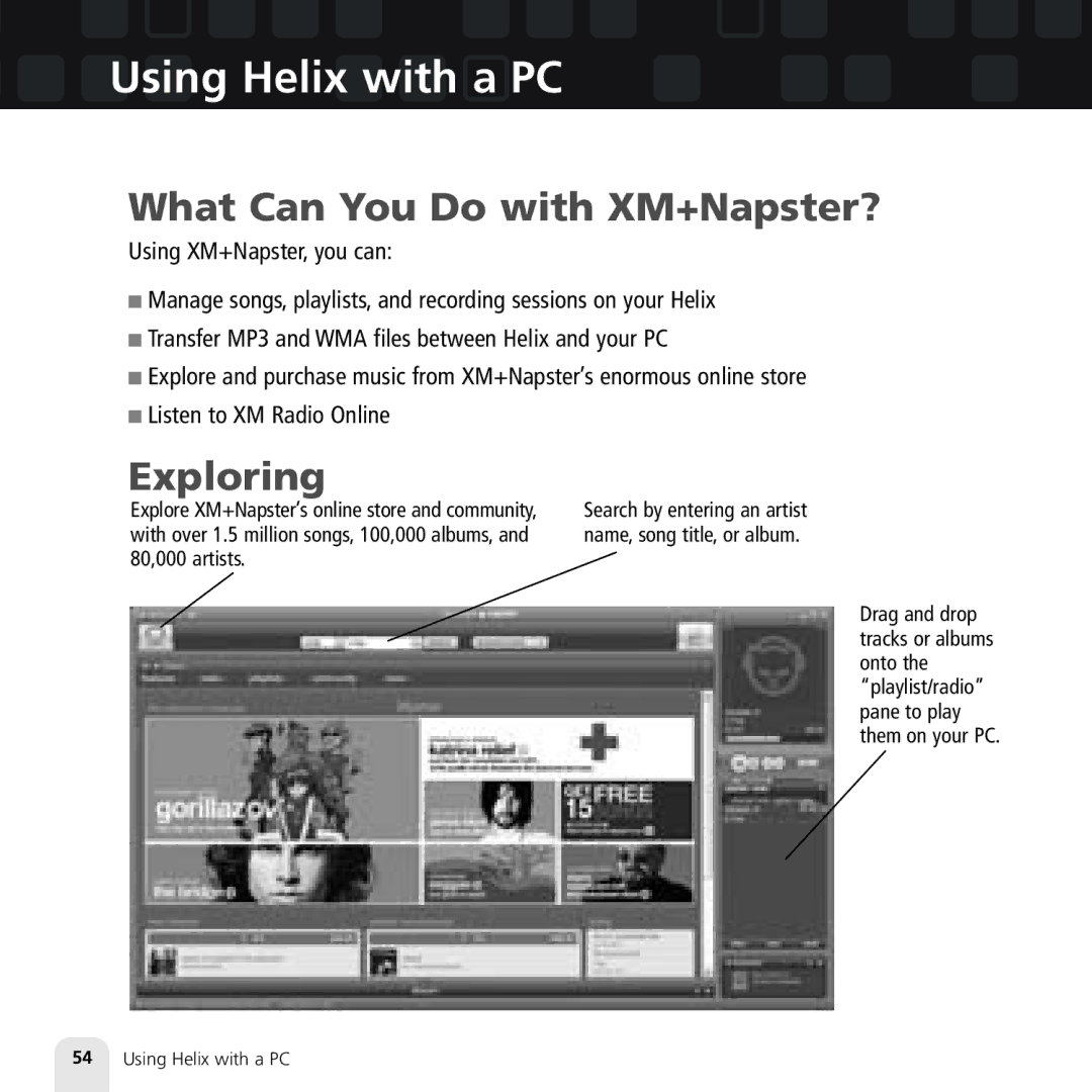 Samsung XM2go manual What Can You Do with XM+Napster?, Exploring 