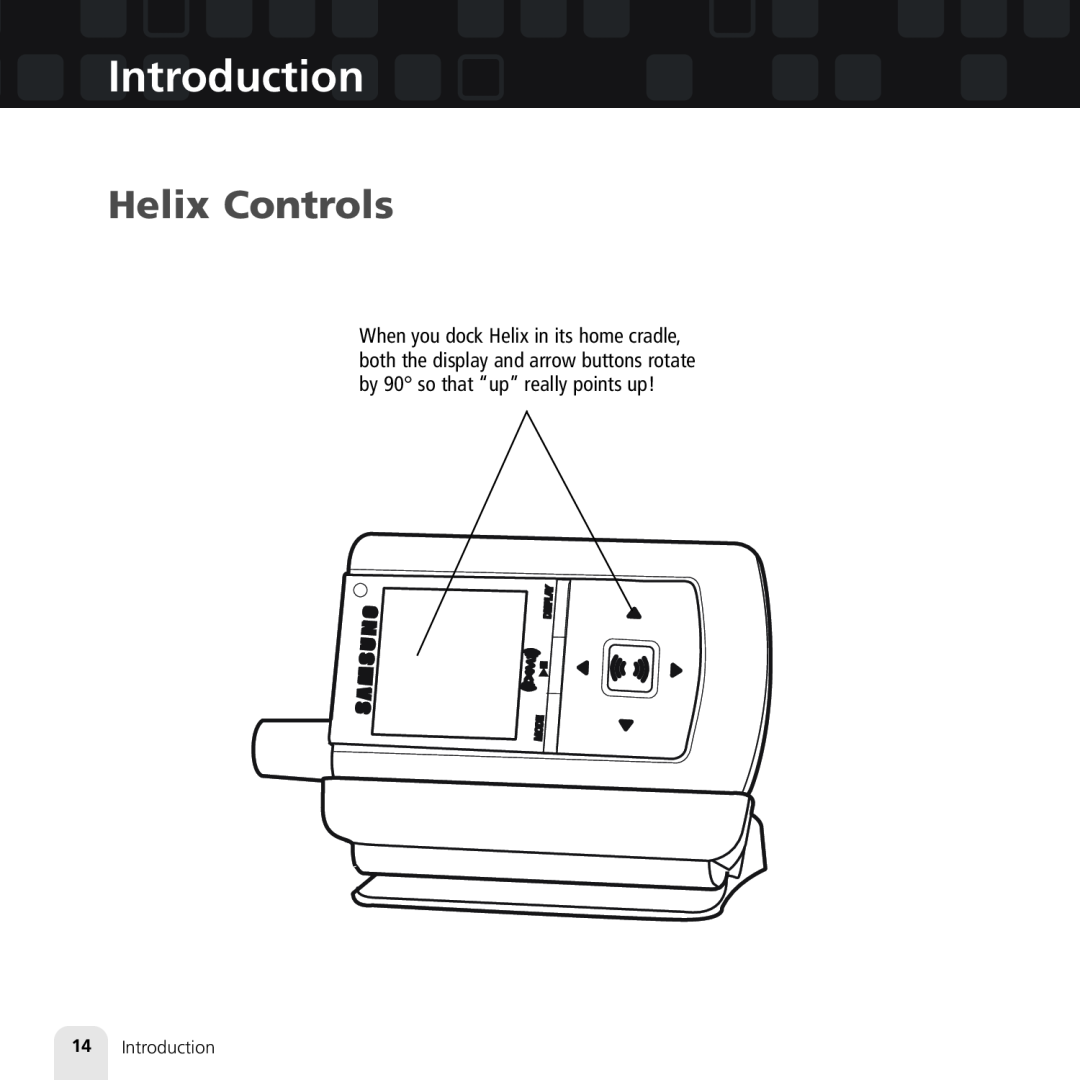 Samsung XM2go manual Helix Controls, 14Introduction 