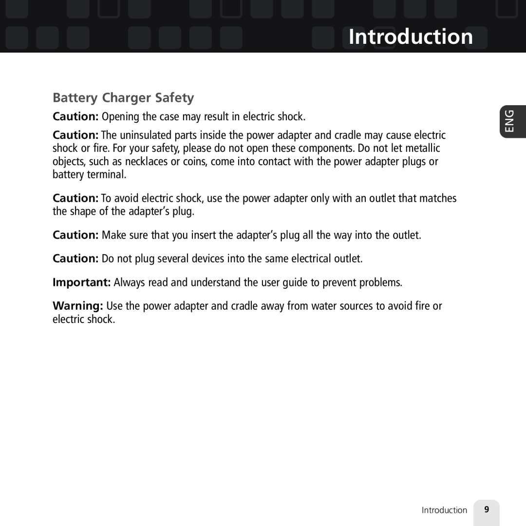Samsung XM2go manual Battery Charger Safety, Introduction 