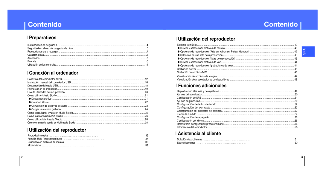 Samsung YH-820MC/ELS manual Contenido 