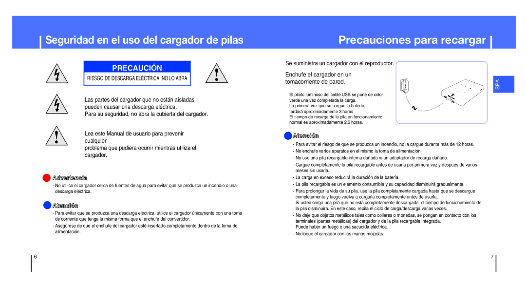 Samsung YH-820MC/ELS manual Precaución 