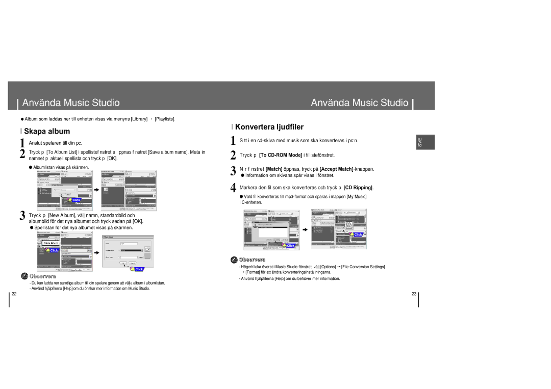 Samsung YH-820MC/ELS manual Anslut spelaren till din pc, Markera den fil som ska konverteras och tryck p CD Ripping 