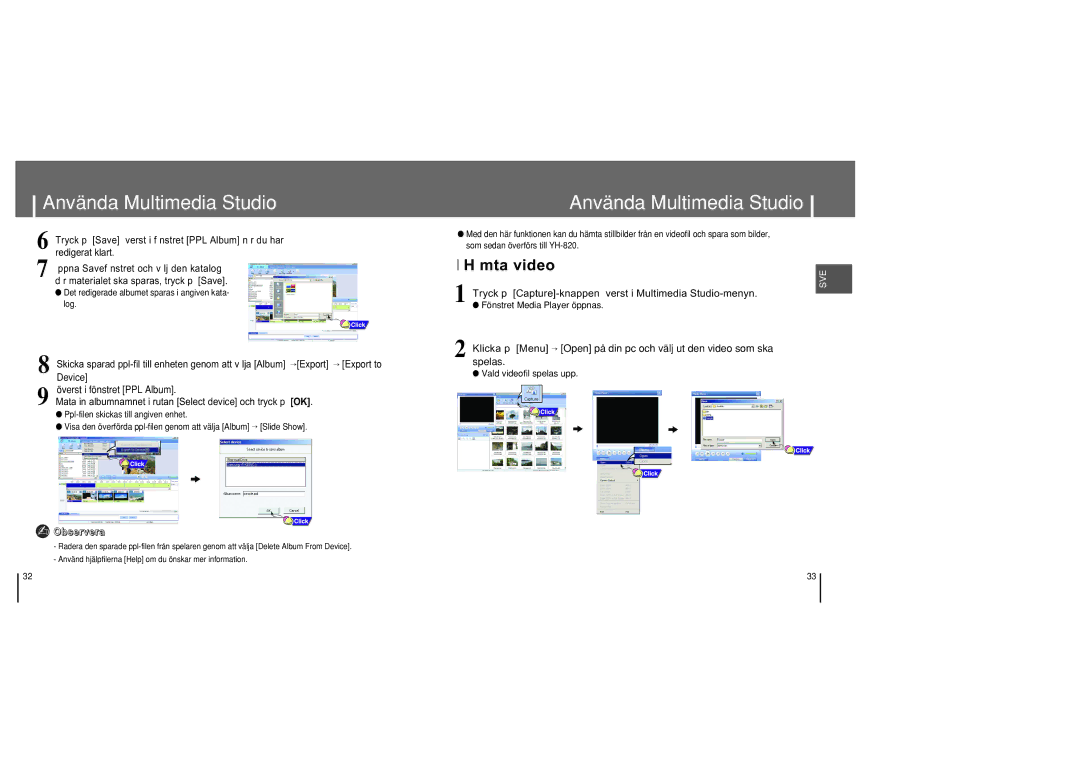 Samsung YH-820MC/ELS manual Mta video 