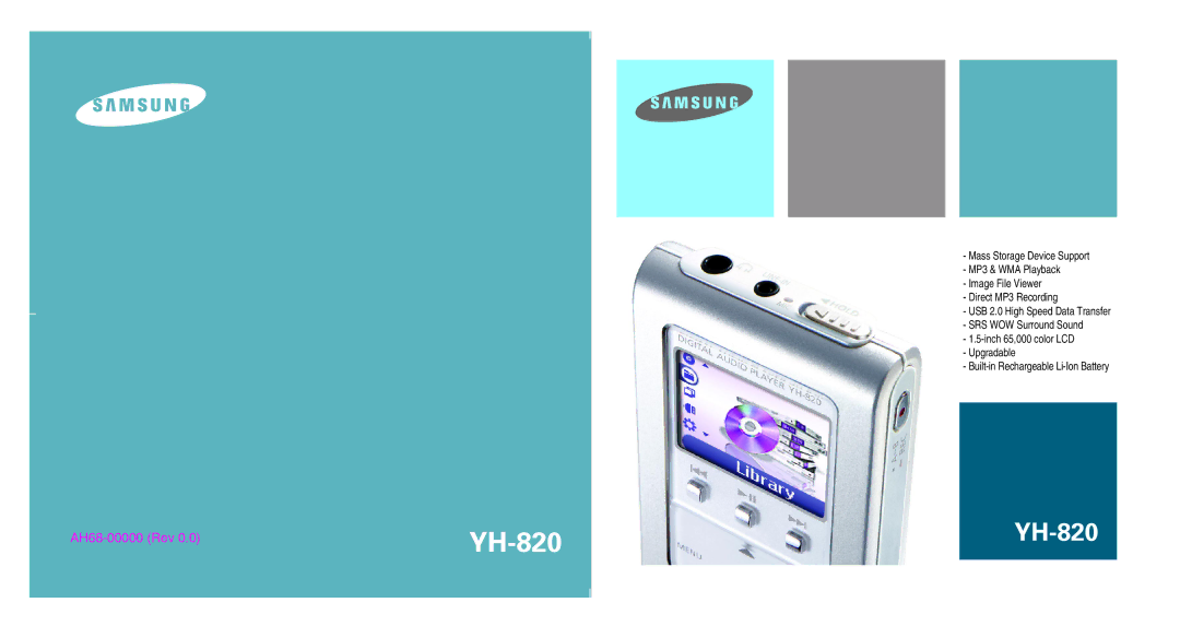 Samsung YH-820MC/ELS, YH-820MW/ELS, YH-820MC/XEU, YH-820MC/XAC, YH-820MC/XAA manual Image File Viewer Direct MP3 Recording 