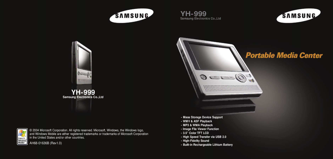 Samsung YH-999 manual 