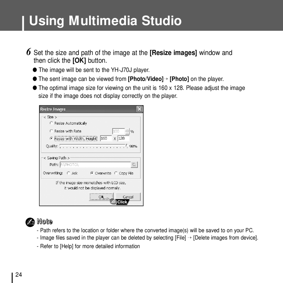 Samsung YH-J70J manual Refer to Help for more detailed information 