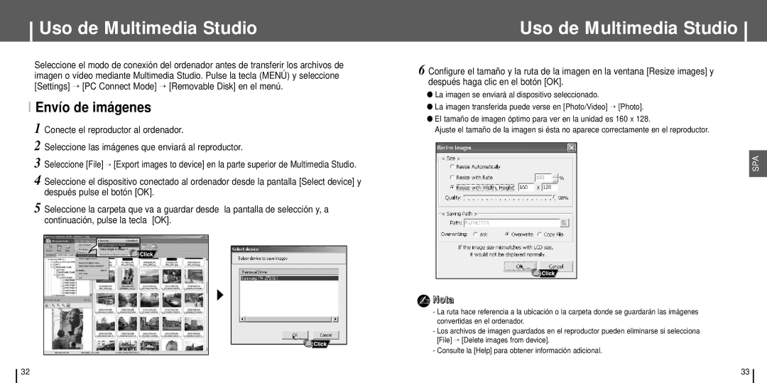 Samsung YH-J70SW/ELS manual Envío de imágenes 1 