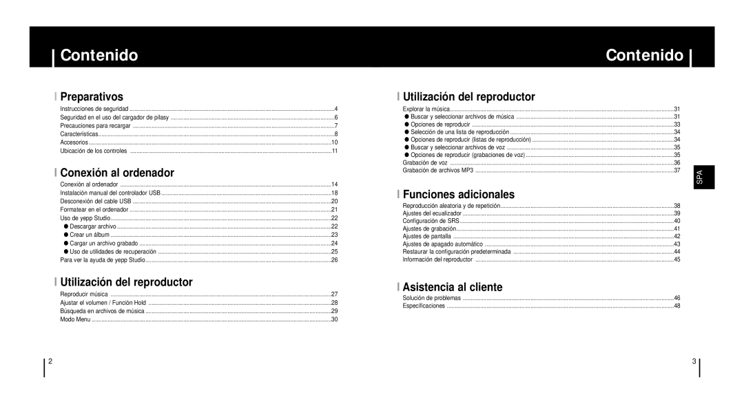 Samsung YH920GS2/ELS, YH-920GS manual Contenido 