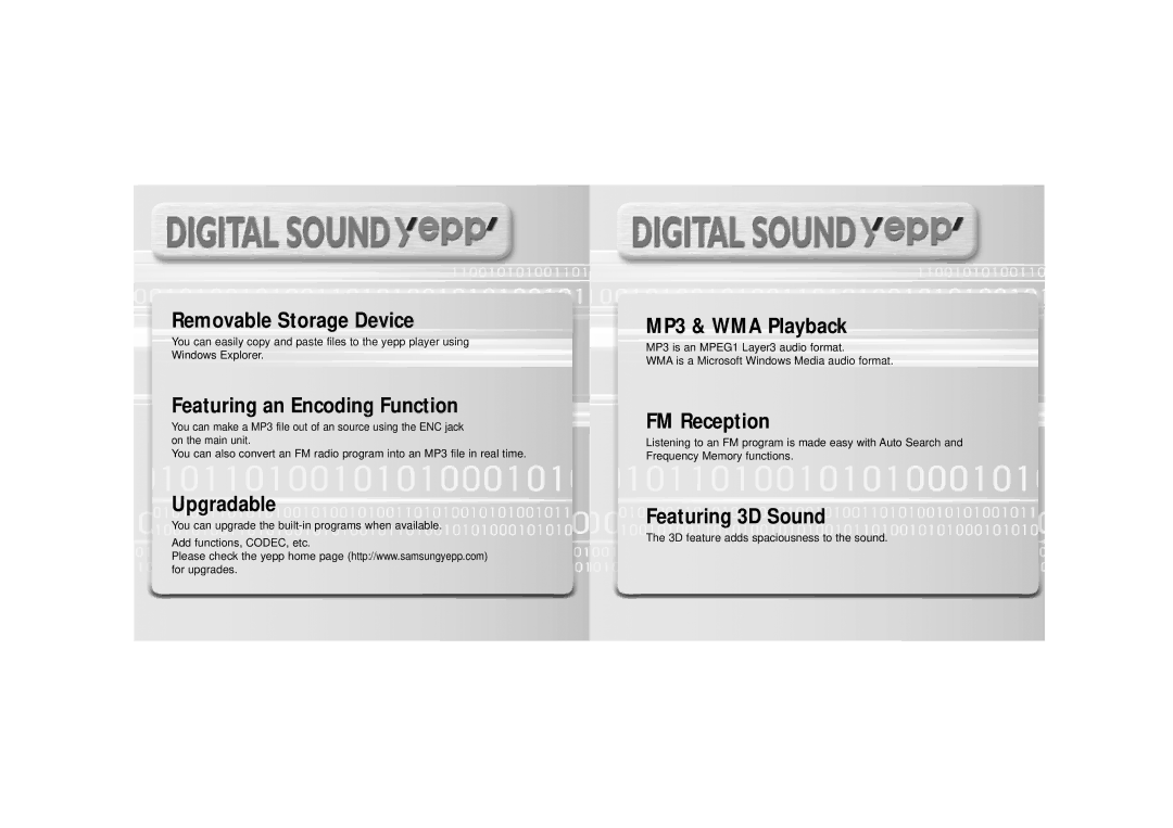 Samsung YP-55 manual Removable Storage Device 