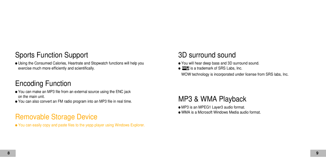 Samsung YP60V2/ELS, YP-60V, YP60V1/ELS manual Removable Storage Device 