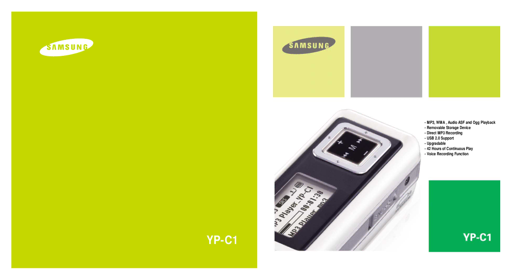 Samsung YP-C1Z/ELS, YP-C1XBL/ELS, YP-C1X/ELS, YP-C1V/ELS manual 