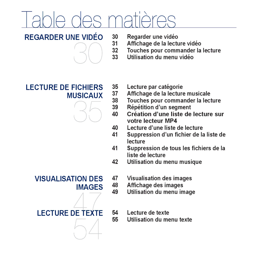 Samsung YP-CP3AB/XEF, YP-CP3ABB/XEF manual Regarder UNE Vidéo 