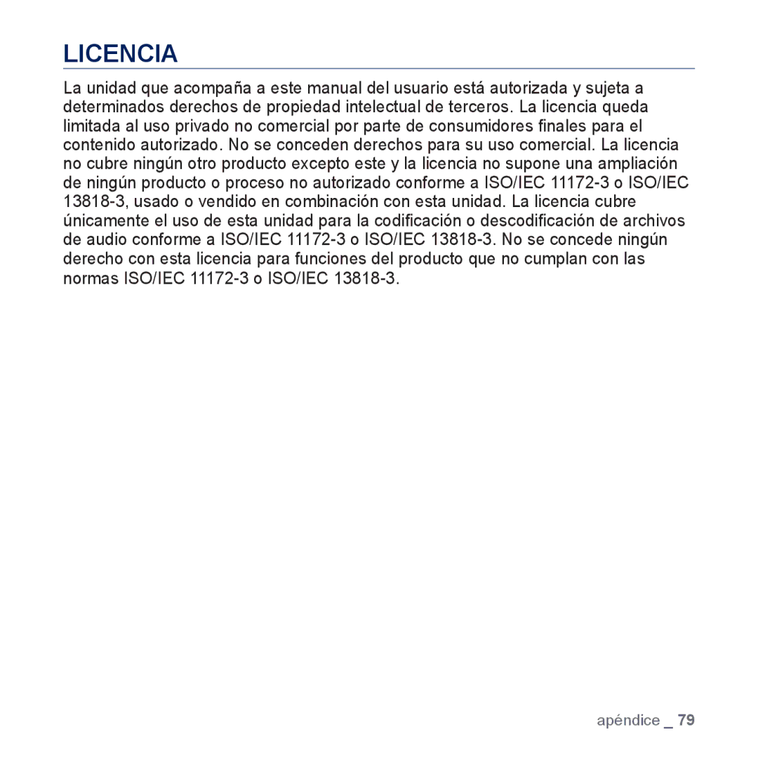 Samsung YP-CP3AB/CHN, YP-CP3AB/EDC manual Licencia 