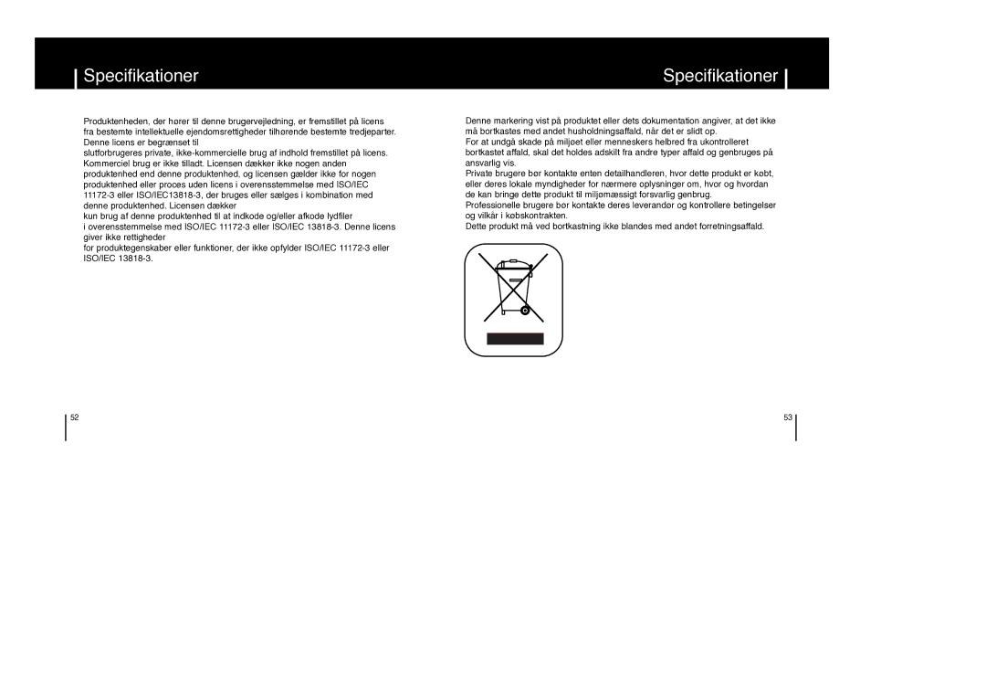 Samsung YP-F1XB/ELS, YP-F1ZW/ELS manual Specifikationer 