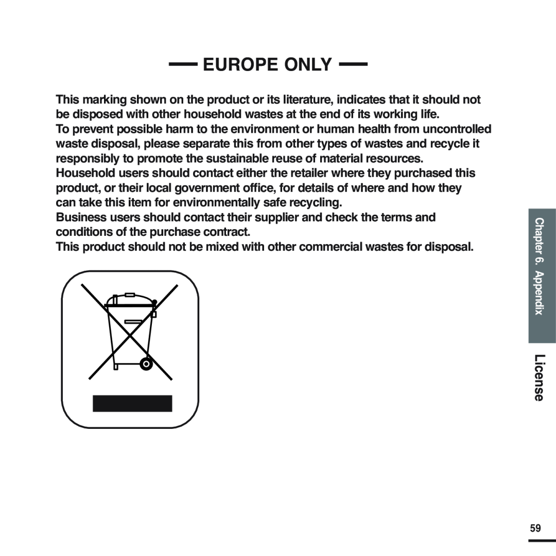 Samsung YP-F2 manual Europe Only, Appendix License 