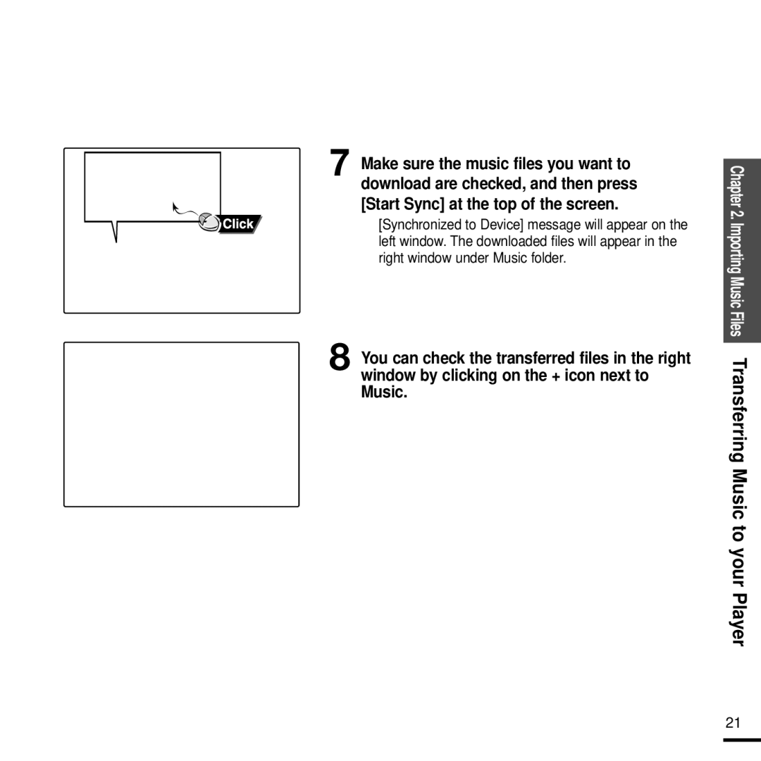 Samsung YP-F2J manual Importing Music Files Transferring Music to your Player 