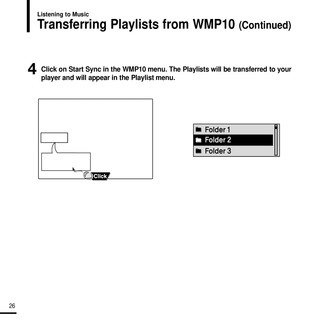 Samsung YP-F2J manual Transferring Playlists from WMP10 