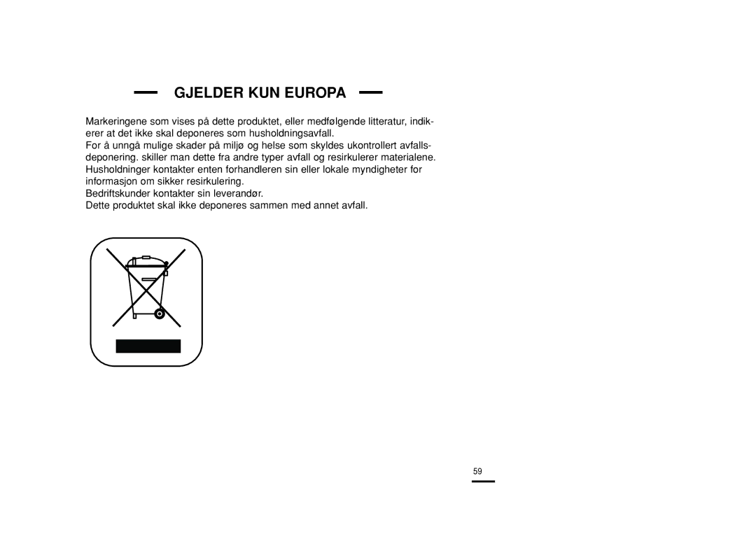 Samsung YP-F2RQB/XEE, YP-F2RXB/XEE, YP-F2RZB/XEE manual Gjelder KUN Europa 