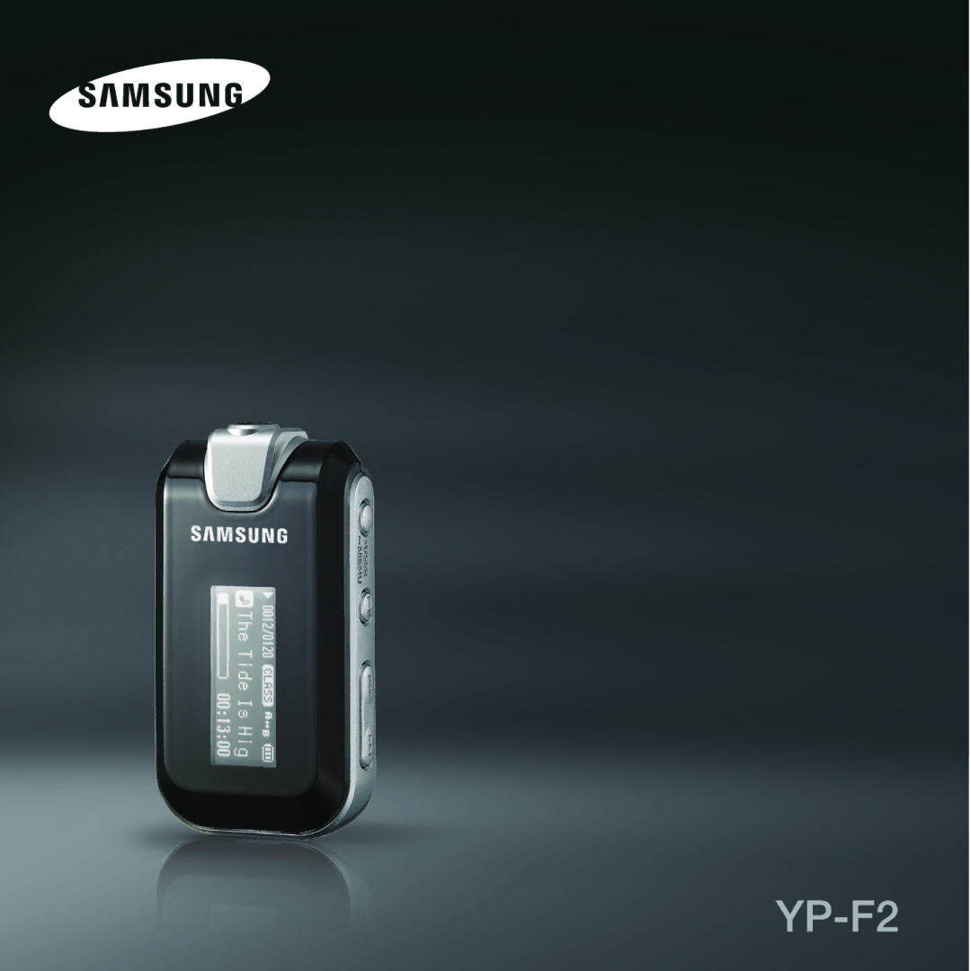 Samsung YP-F2RQB/XEF, YP-F2RZB/ELS, YP-F2RZW/ELS, YP-F2RZW/XEF, YP-F2RQB/ELS, YP-F2XB/ELS, YP-F2RQB/XET, YP-F2RZW/XET manual 