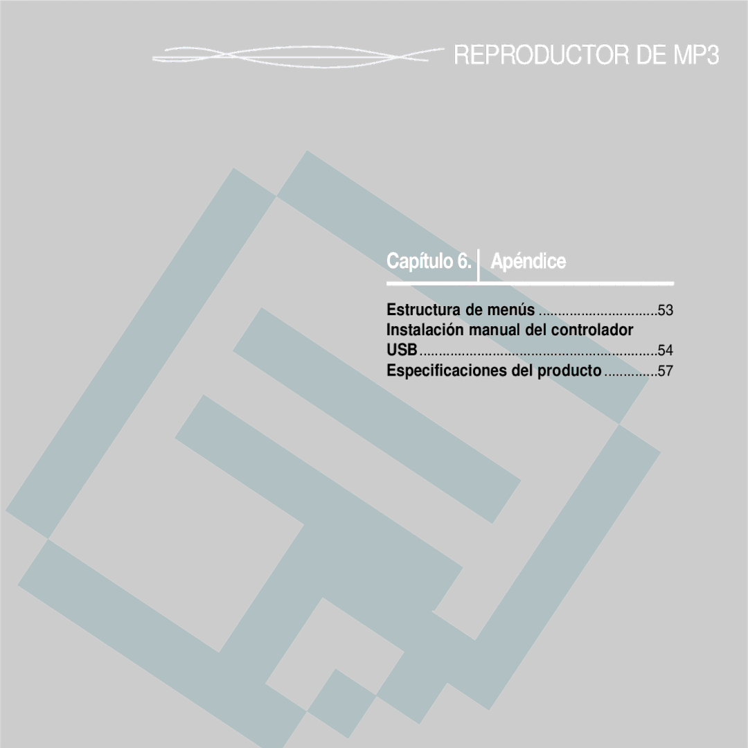 Samsung YP-F2RZW/XET, YP-F2RZW/ELS, YP-F2RXB/ELS manual Capítulo 6. Apéndice 