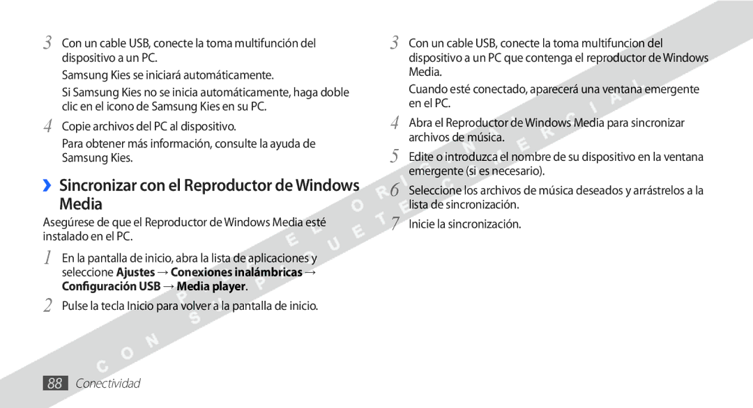 Samsung YP-G1CW/XEE manual Media 