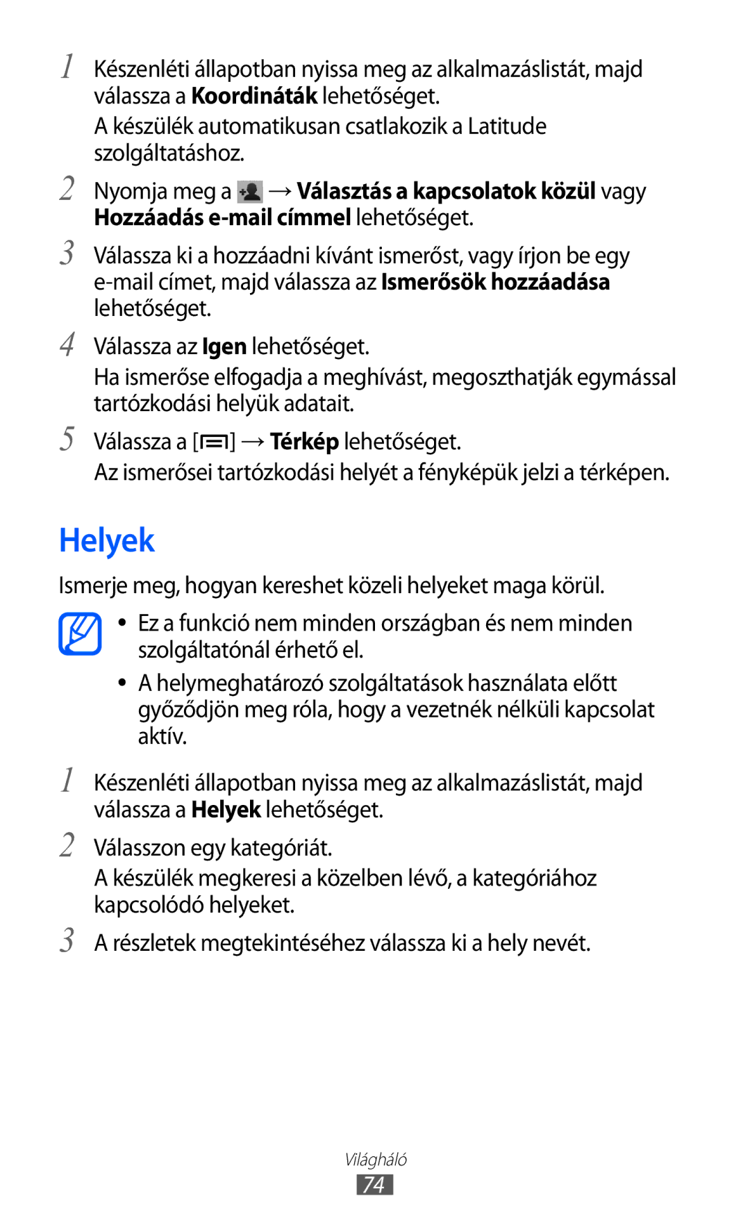 Samsung YP-GI1CW/XEH, YP-G1CW/XEG, YP-GI1CW/XEG, YP-GI1CW/ROM, YP-GI1CW/XEZ, YP-GI1CW/EDC, YP-G1CW/EDC manual Helyek 