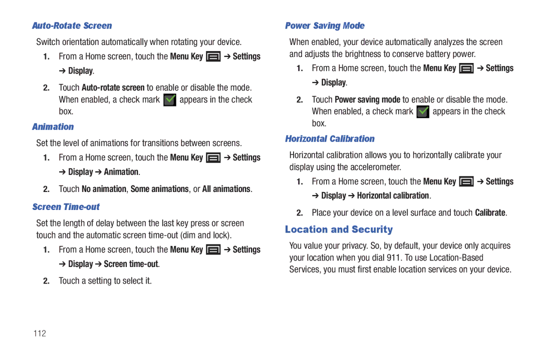 Samsung YP-G1CWY user manual Location and Security 