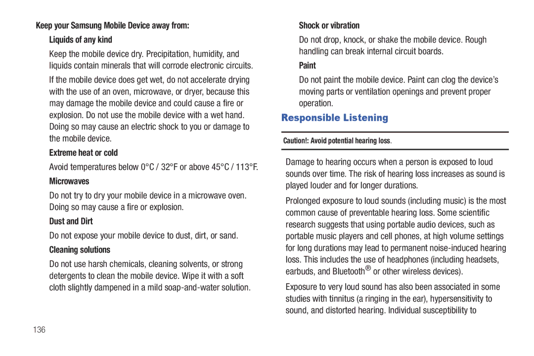 Samsung YP-G1CWY user manual Responsible Listening 