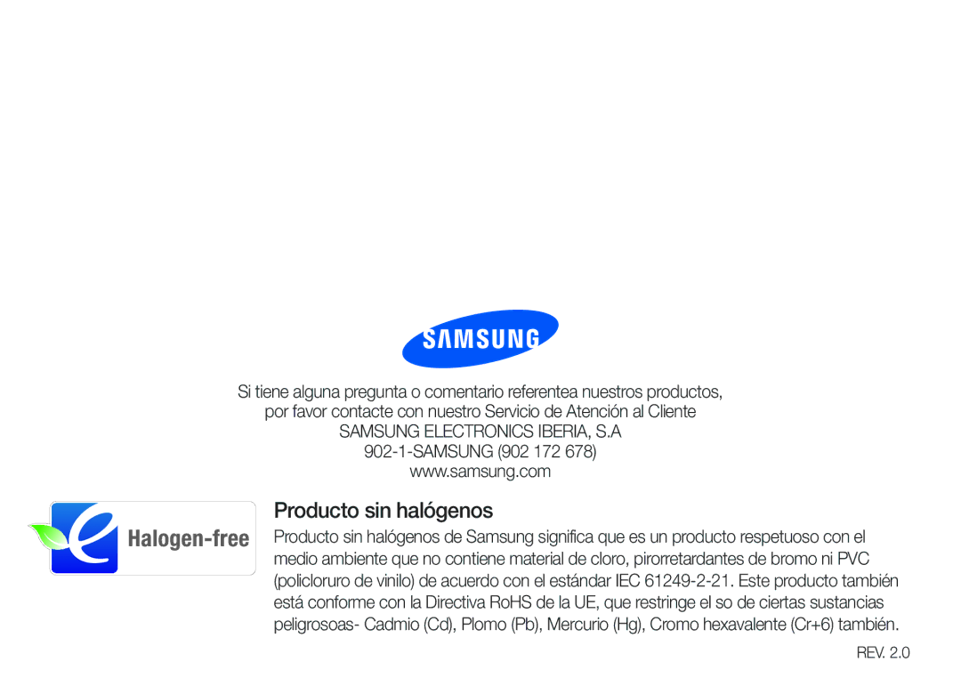 Samsung YP-G50CW/EDC manual Samsung 902 172, Rev 