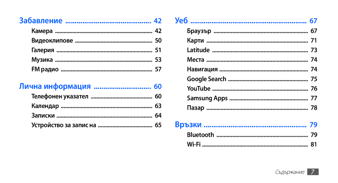 Samsung YP-G70CB/ROM manual Връзки 