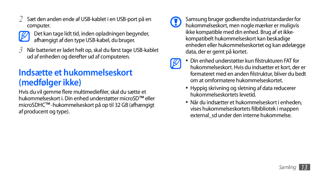 Samsung YP-G70CW/NEE manual Computer, Ud af enheden og derefter ud af computeren 