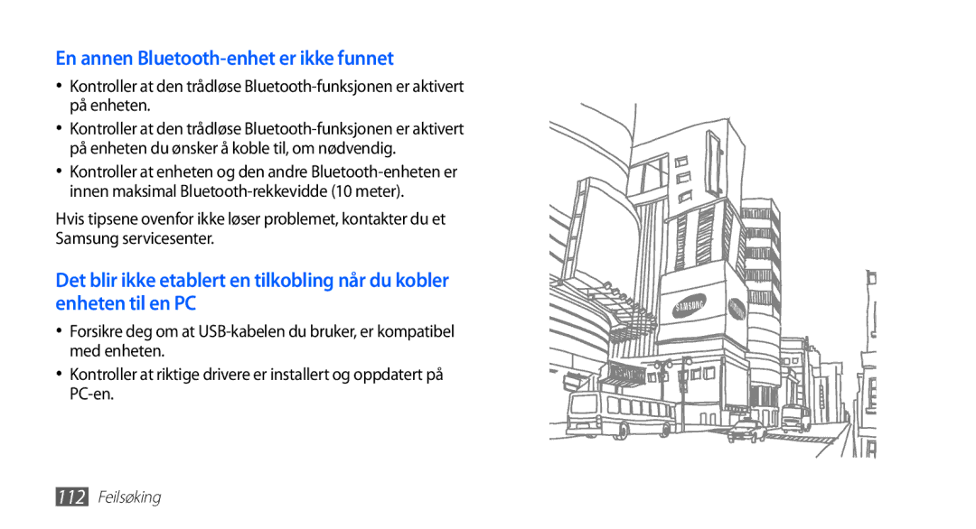 Samsung YP-G70CW/NEE manual En annen Bluetooth-enhet er ikke funnet 