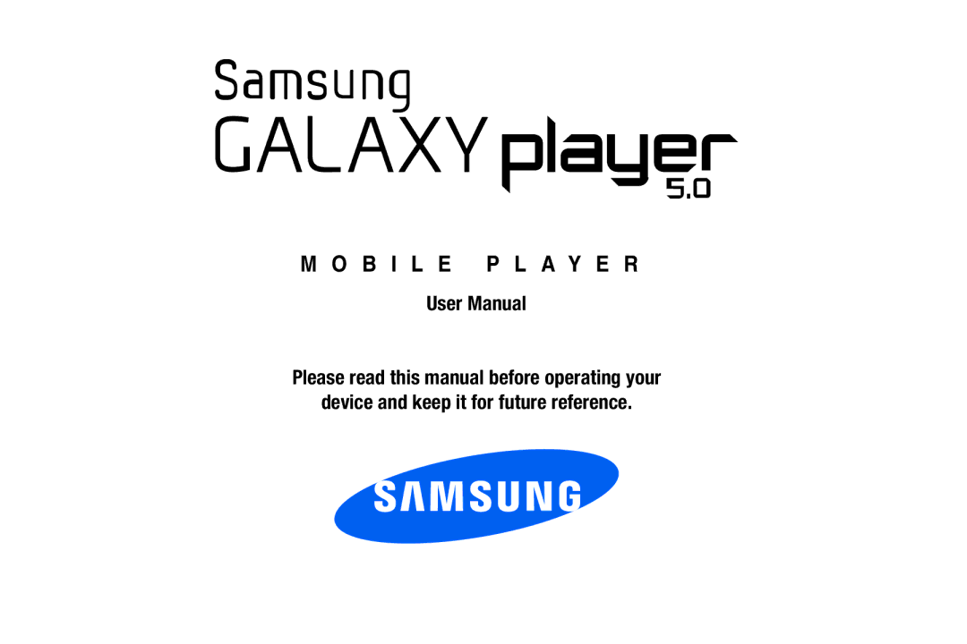 Samsung YP-G70CWY user manual B I L E P L a Y E R 